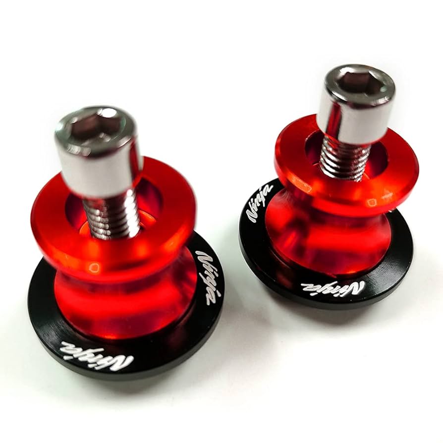 Red Motorcycle Aluminum CNC M8 Swing arm Sliders Spools